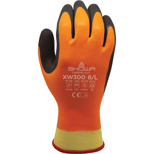 Gants r&eacute;sistants &agrave; la coupe et au froid XW300 , 7/Moyen, R&ecirc;vetement Latex de caoutchouc, Enveloppe en Kevlar Equipment World