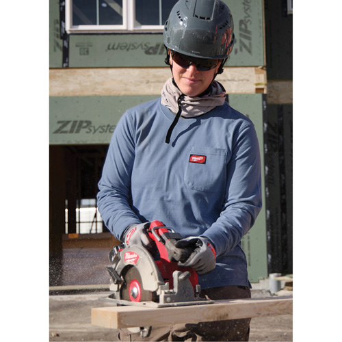 GRIDIRON Long Sleeve Pocket T-Shirt, Women's, X-Small, Blue Equipment World