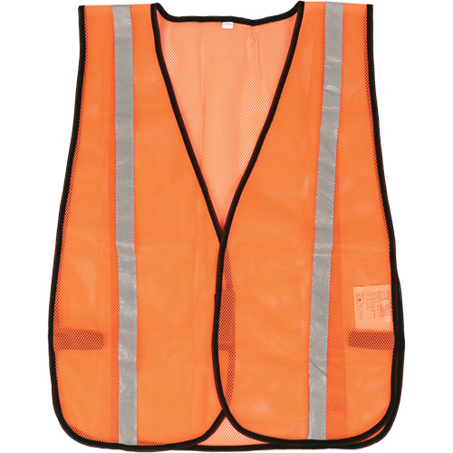 Compact Mesh Safety Vest, High Visibility Orange, Polyester Equipment World