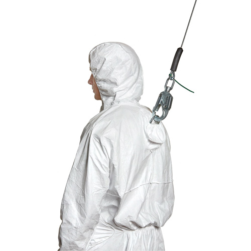 Harness-Compatible Disposable Coverall, Medium, White, Tyvek&reg; 500 Equipment World