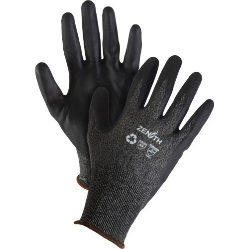 Eco-Friendly Lightweight High-Dexterity Cut-Resistant Gloves, Size 7, 21 Gauge, Foam Nitrile Coated, Stainless Steel/HPPE/RPET Shell, ASTM ANSI Level A5 Equipment World
