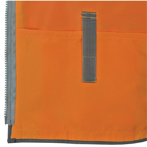 Veste de s&eacute;curit&eacute; pour arpenteur Pioneer avec fermeture &agrave; glissi&egrave;re et dos en maille, Orange haute visibilit&eacute;, Petit, Polyester Equipment World