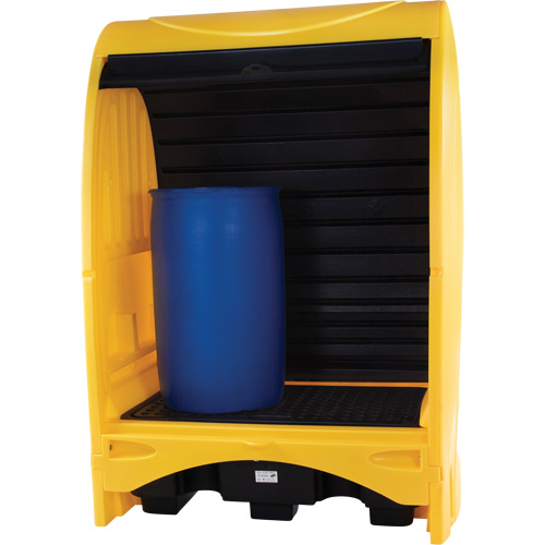 2-Drum Hard Cover Spill Pallet, 43.11" L x 61.61" W x 83.07" H, 1433 lbs. Load Capacity Equipment World