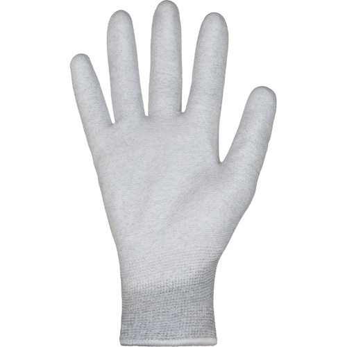 Gants blancs KnitActiv dissipatifs &eacute;lectrostatiques et peu pelucheux, 5, R&ecirc;vetement Polyur&eacute;thane, Calibre 13, Enveloppe en Nylon/Coton Equipment World