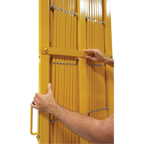 Barri&egrave;re extensible, 84" h x 20' lo, Jaune Equipment World