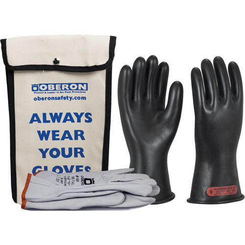 Class 0 Rubber Electrical Glove Kit, 8, 11" L, 20 cal/cm², NFPA 70E Equipment World