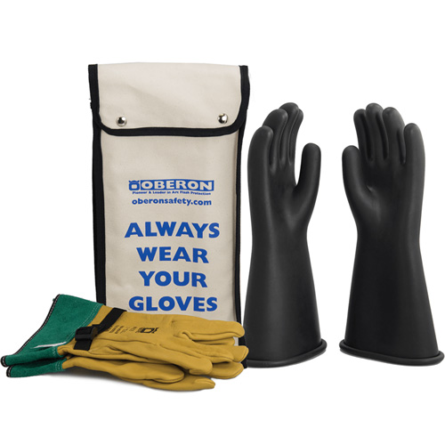 Class 1 Rubber Electrical Glove Kit, 8, 14" L, 37 cal/cm², NFPA 70E Equipment World