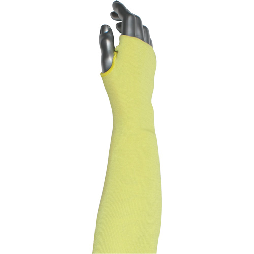 Manchette r&eacute;sistante &agrave; la coupe &agrave; 2 plis Kut Gard avec ouverture pour le pouce , Aramide/ATA, 10", ASTM ANSI niveau A6, Jaune Equipment World