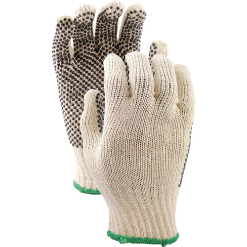 417 PVC Dotted String Knit Gloves, Poly/Cotton, Single Sided, Small Equipment World
