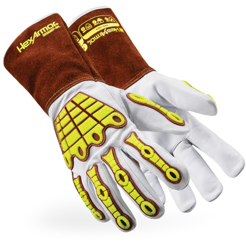 HeatArmor&reg; 5056IMP Welding Gloves, Grain Goatskin, Size Medium Equipment World