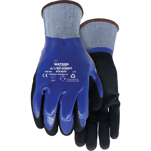 372 Stealth Avenger Gloves, Small, Nitrile Coating, 15 Gauge, RPET Shell Equipment World