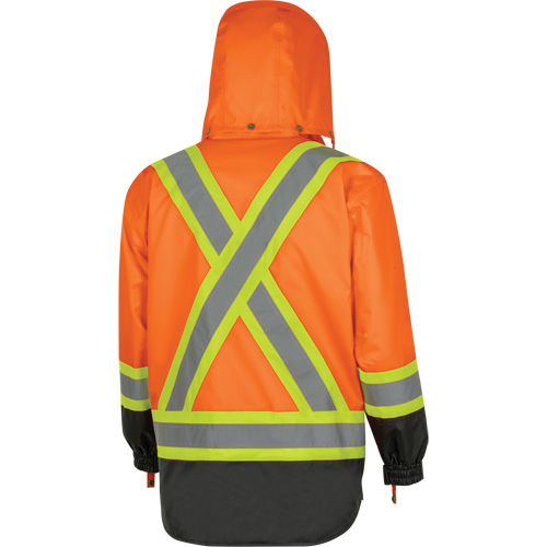 Parka de s&eacute;curit&eacute; d'hiver imperm&eacute;able 7-en-1 5056 Pioneer Yukon, Polyester, Noir/Orange haute visibilit&eacute;, T-petit Equipment World
