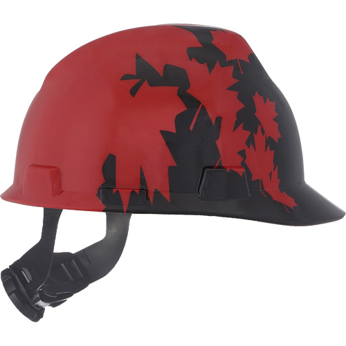 Specialty V-Gard&reg; Hard Hat, Ratchet Suspension, Black/Red Equipment World