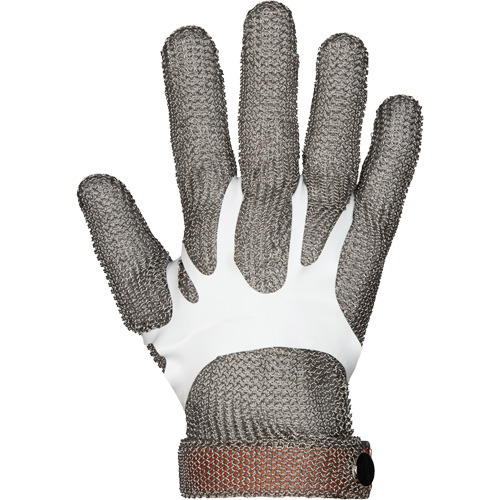 MMG Food Safe Metal Chainmail Gloves, Size 2X-Small, Stainless Steel Shell, ASTM ANSI Level A9 Equipment World