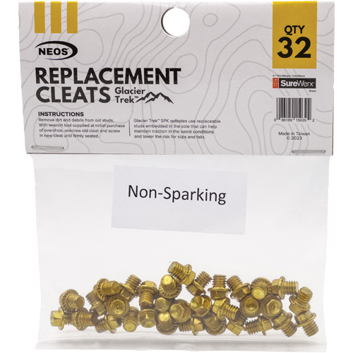 Glacier Trek Non-Sparking Replacement Cleats, Copper, Stud Traction, One Size Equipment World