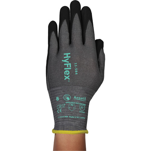 HyFlex&reg; 11-584 Cut-Resistant Gloves, Size 12/3X-Large, 21 Gauge, Foam Nitrile Coated, HPPE/Intercept Shell, ASTM ANSI Level A6/EN 388 Level F Equipment World