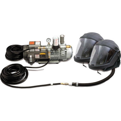 2-Worker DEFENDER Supplied Air Shield & Helmet System Equipment World