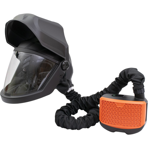 PEAKAIR DEFENDER Visor with Flip-Front & X90VX Blower Kit, Facepiece Respirator/Welding Helmet, Lithium-Ion Battery Equipment World