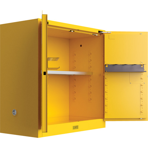 Armoire de s&eacute;curit&eacute; pour produits inflammables Utili-Guard+, 30 gal., 1 Porte(s), 43" La x 44" h x 22" p Equipment World