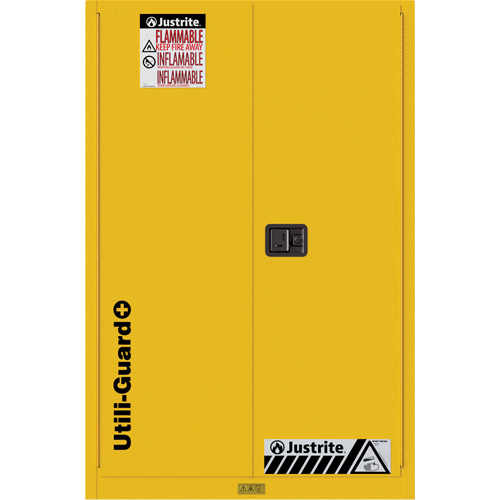 Armoire de s&eacute;curit&eacute; pour produits inflammables Utili-Guard+, 90 gal., 2 Porte(s), 43" La x 65" h x 37" p Equipment World