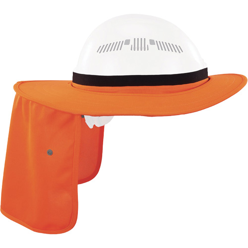 Visi&egrave;re universelle avec protection de la nuque pour casque de s&eacute;curit&eacute; Chill-Its 6661, Orange haute visibilit&eacute; Equipment World