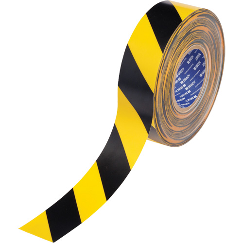 ToughStripe&reg; Max Floor Marking Tape, 2" x 100', Polyester, Black and Yellow Equipment World