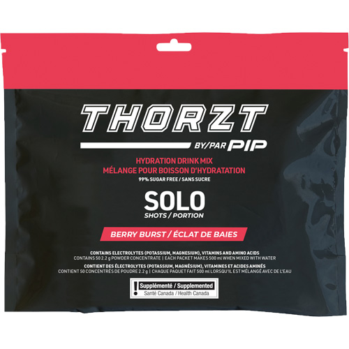 THORZT Sugar-Free Solo Shot Hydration Drink Mix, Single Serve, Berry Burst Equipment World
