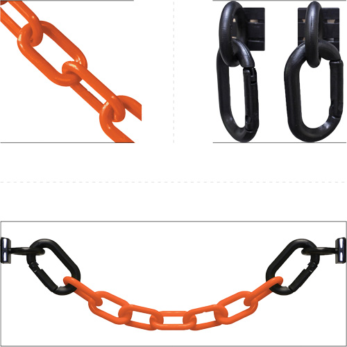 Magnetic Chain Barrier Warehouse Kit, Orange Equipment World