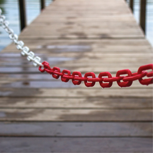 Bicolour Plastic Barrier Chain, Green/White Equipment World