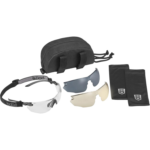 Combat Safety Glasses Kit, Clear/Copper/Smoke Lens, Anti-Fog/Anti-Scratch, ANSI Z87+ Equipment World