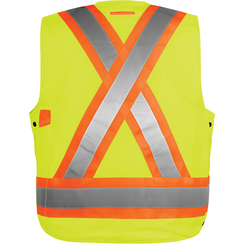 High-Visibility Surveyor's Vest, High Visibility Orange, Small, Polyester Equipment World