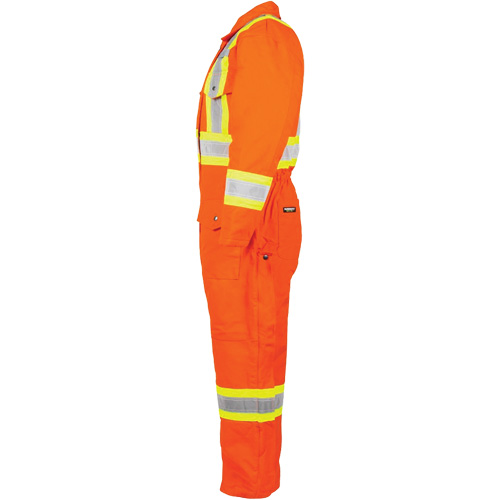 Salopette en canevas doubl&eacute;e haute visibilit&eacute;, 2T-Grand, Orange haute visibilit&eacute; Equipment World