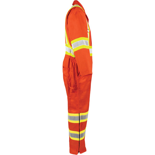 High-Visibility Unlined Coveralls, Medium, High Visibility Orange Equipment World