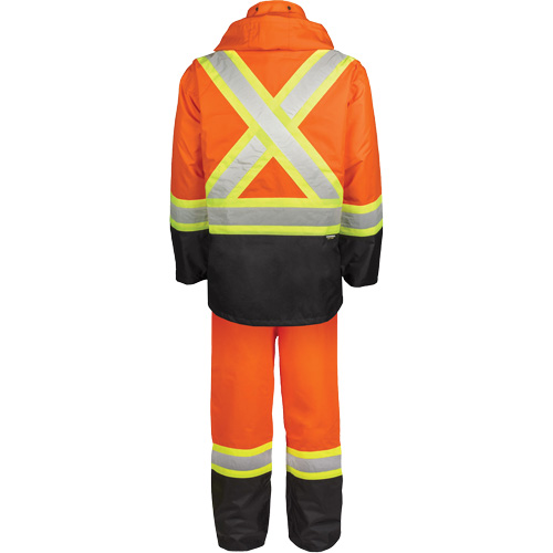 High-Visibility 150-Deniers Rain Suit, Polyester, 2X-Large, High Visibility Orange Equipment World