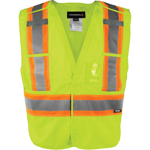 High-Visibility 5-Point Tear Away Vest, High Visibility Orange, Medium/Small, Polyester Equipment World