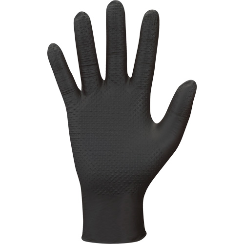 709B PyraGrip Disposable Gloves, 7/Small, Nitrile, 8-mil, Powder-Free, Black Equipment World