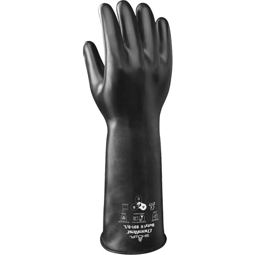 891 Chemical & Acid Resistant Gloves, Size 2X-Large/11, 14" L, Butyl Rubber/Viton&reg;, 28-mil Equipment World