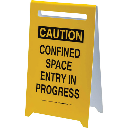 "Caution Confined Space Entry In Progress" Floor Sign, English Equipment World