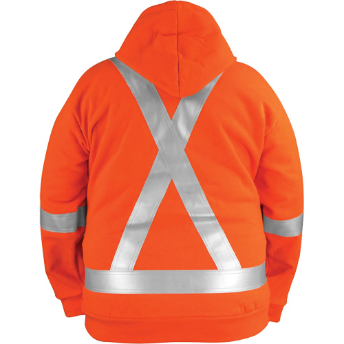High-Visibility Wind Resistant Zip-Front Sweatshirt with DetachableHood, Men's, 2X-Large, High Visibility Orange, 27.7 cal/cm² Equipment World