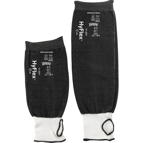 Manchon de protection large HyFlex 11-251, Intercept, 18", ASTM ANSI niveau A3, Noir Equipment World