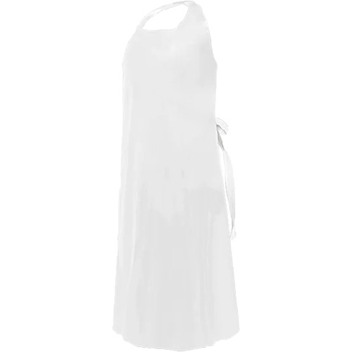 CoverMe Apron with Die-Cut Neck, Polyurethane, 45" L x 35" W, White Equipment World