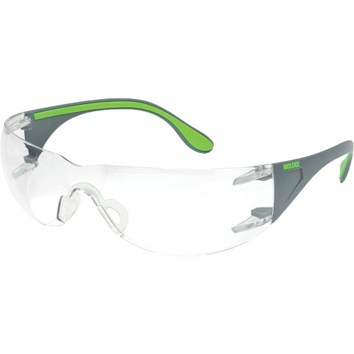 Adapt Lite Grey/Green Safety Glasses, Clear Lens, Anti-Fog/Anti-Scratch, ANSI Z87+/Meets/Exceeds CSA Z94.3 Equipment World