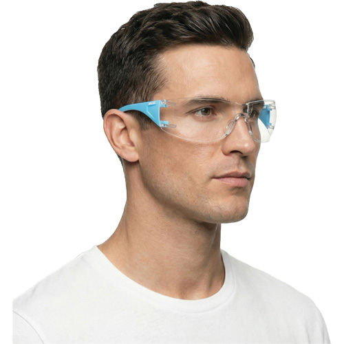 Adapt Lite Blue/White Safety Glasses, Clear Lens, Anti-Fog/Anti-Scratch, ANSI Z87+/Meets/Exceeds CSA Z94.3 Equipment World