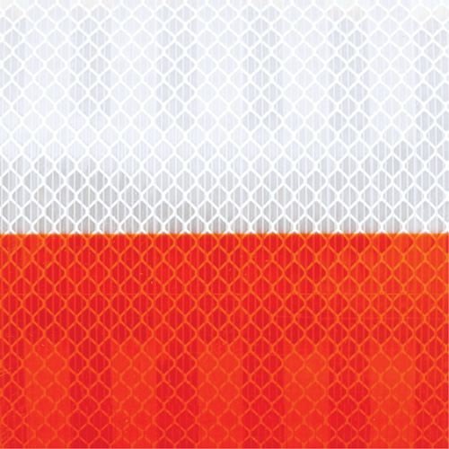 High Intensity Grade Flexible Work Zone Sheeting 382VHIP, 5" W x 150' L, Orange and White Equipment World