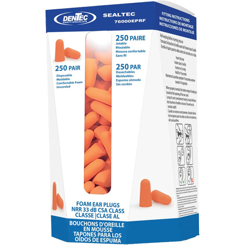 SEALTEC33 Disposable Foam Earplugs Refill, Bulk - Canister Equipment World