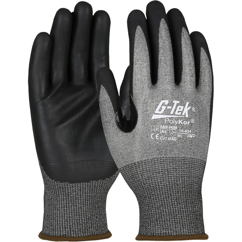 G-Tek&reg; Cut-Resistant Gloves with Touchscreen Capability, Size Small, 18 Gauge, Foam Nitrile Coated, PolyKor&reg; Shell, ASTM ANSI Level A4/EN 388 Level D Equipment World