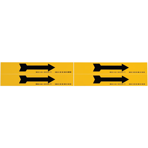 Arrow Pipe Marker, Self-Adhesive, 1-1/8" H x 7" W, Black on Yellow Equipment World