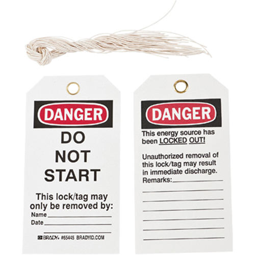 Lockout Tags, Plastic, 3" W x 5-3/4" H, English Equipment World