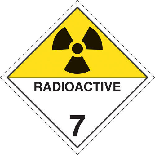 Radioactive Materials TDG Placard, Plastic Equipment World