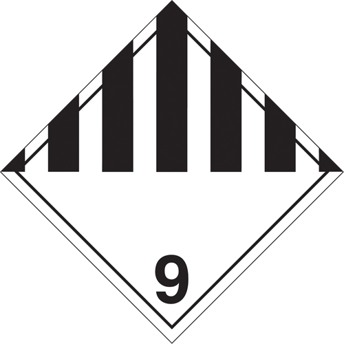 Miscellaneous Danger TDG Placard, Plastic Equipment World